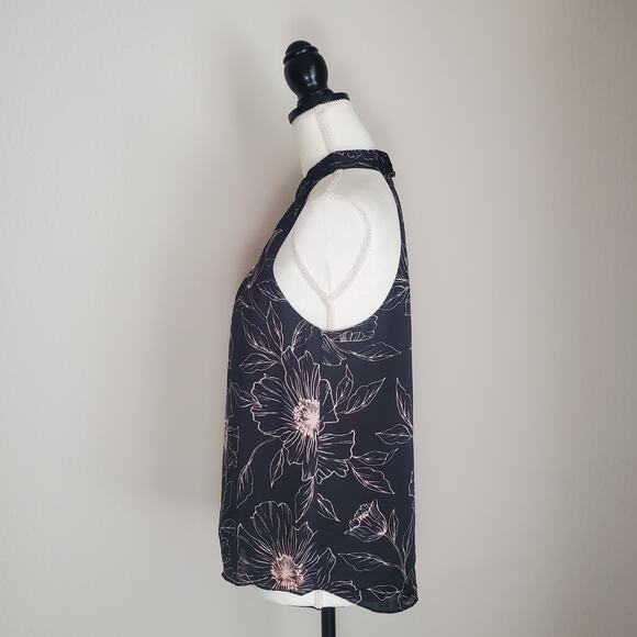 Joie Cedra Black Floral Silk Top XS - Picture 4 of 8